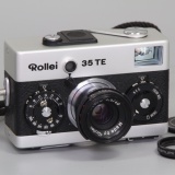 ローライ Rollei 35 TE テッサー 40/3.5 HFT 電圧変換型水銀電池アダプター付 ストラップ, 社外フィルター, メタルキャップ付