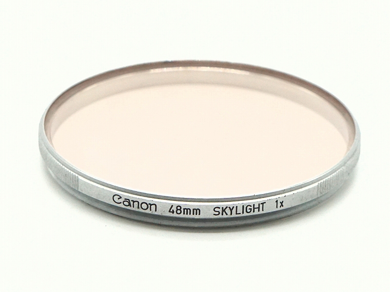 フィルター48mm SKYLIGHT 1x 銀枠 薄型(側面に刻印)