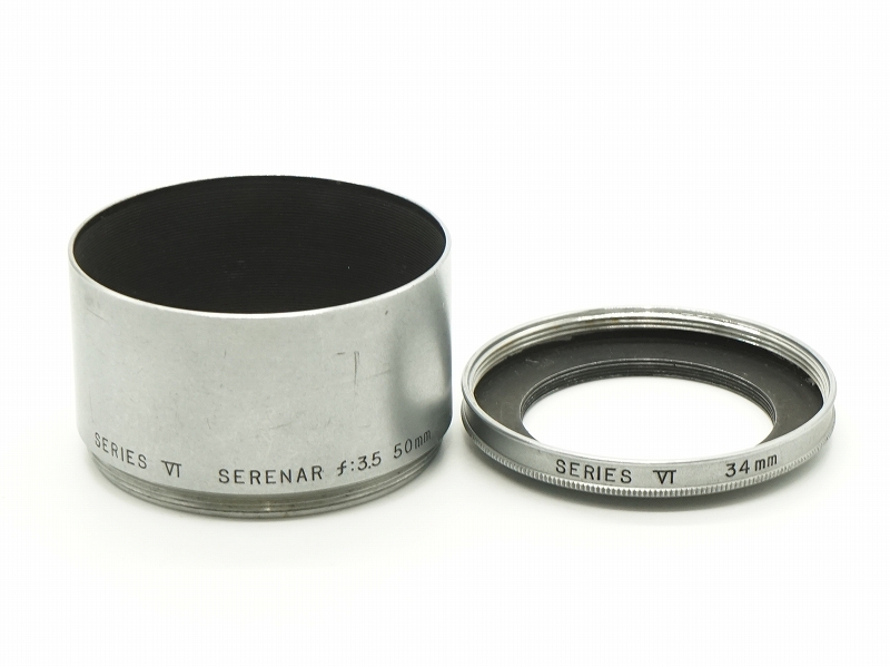 SERIES VI SERENAR f:3.5 50mm メタルフード (SERIES VI 34mm 下部リング付)