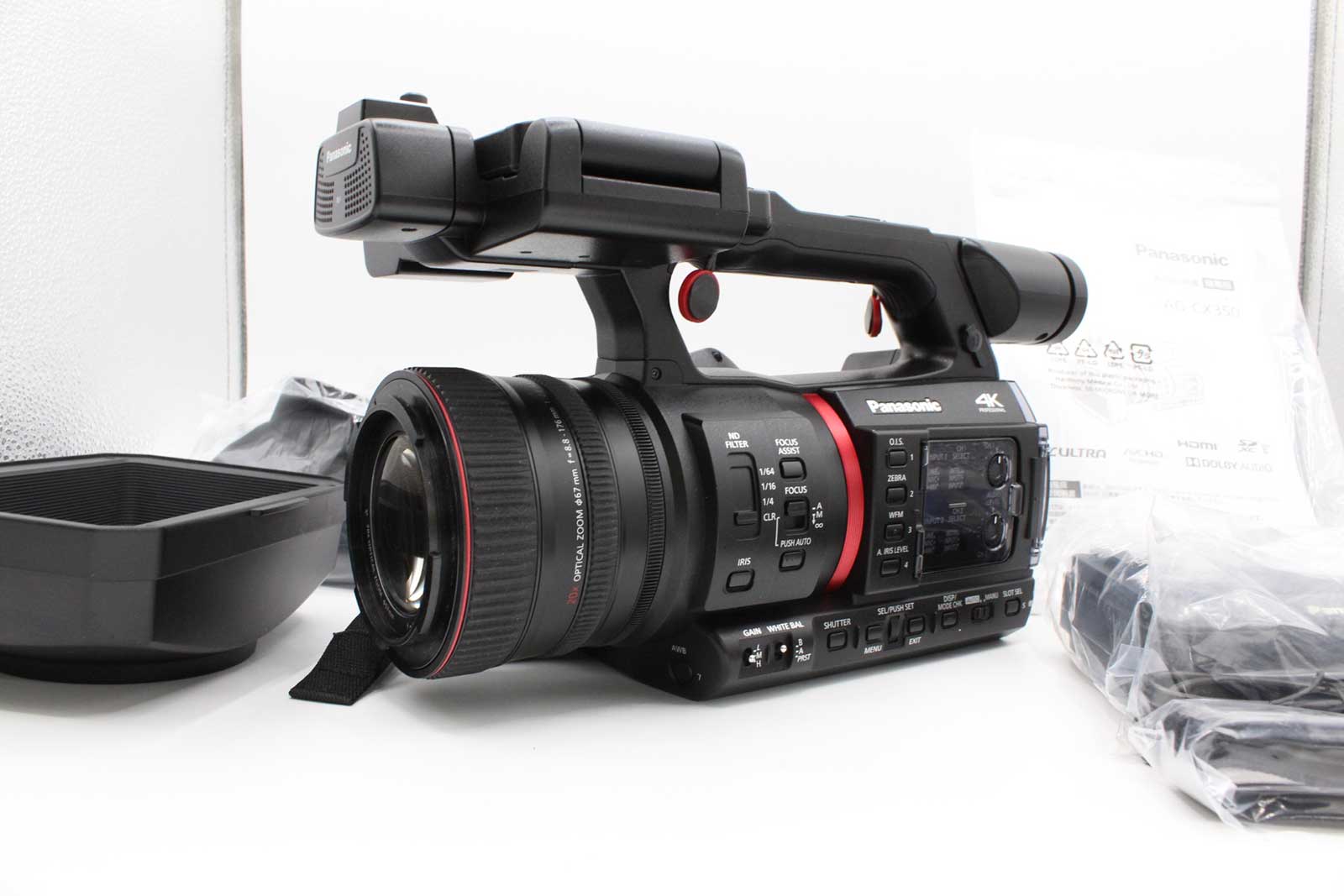 <<通電時間592×10h!!化粧箱付き!!>>【美品】PANASONIC パナソニック AG-CX350 4K ビデオカメラ #LE2025158