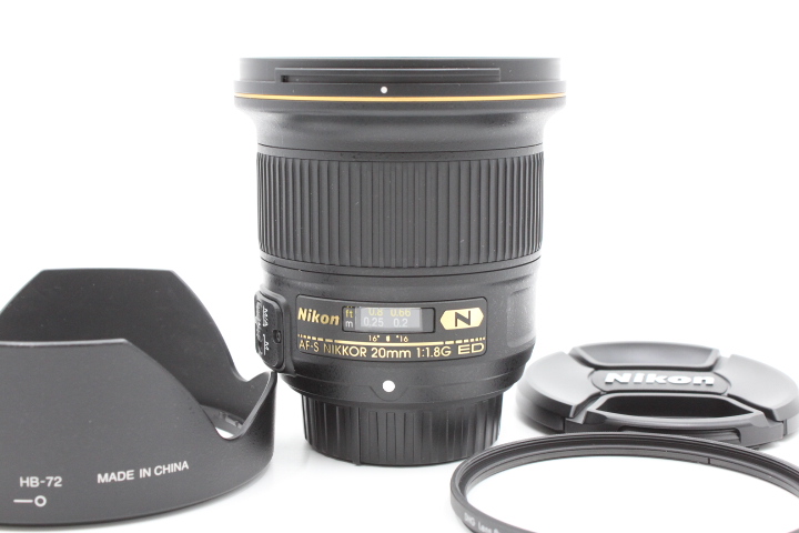 ＜＜フード&プロテクター付き！！＞＞【美品】NIKON ニコン 単焦点レンズ AF-S NIKKOR 20mm f/1.8G ED AFS20 1.8G #LE2025359