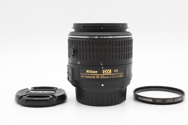 ＜＜保護フィルター付き！！＞＞【良品】NIKON ニコン AF-S DX Zoom Nikkor ED 18-55mm f/3.5-5.6 G II ブラック #LE2026292