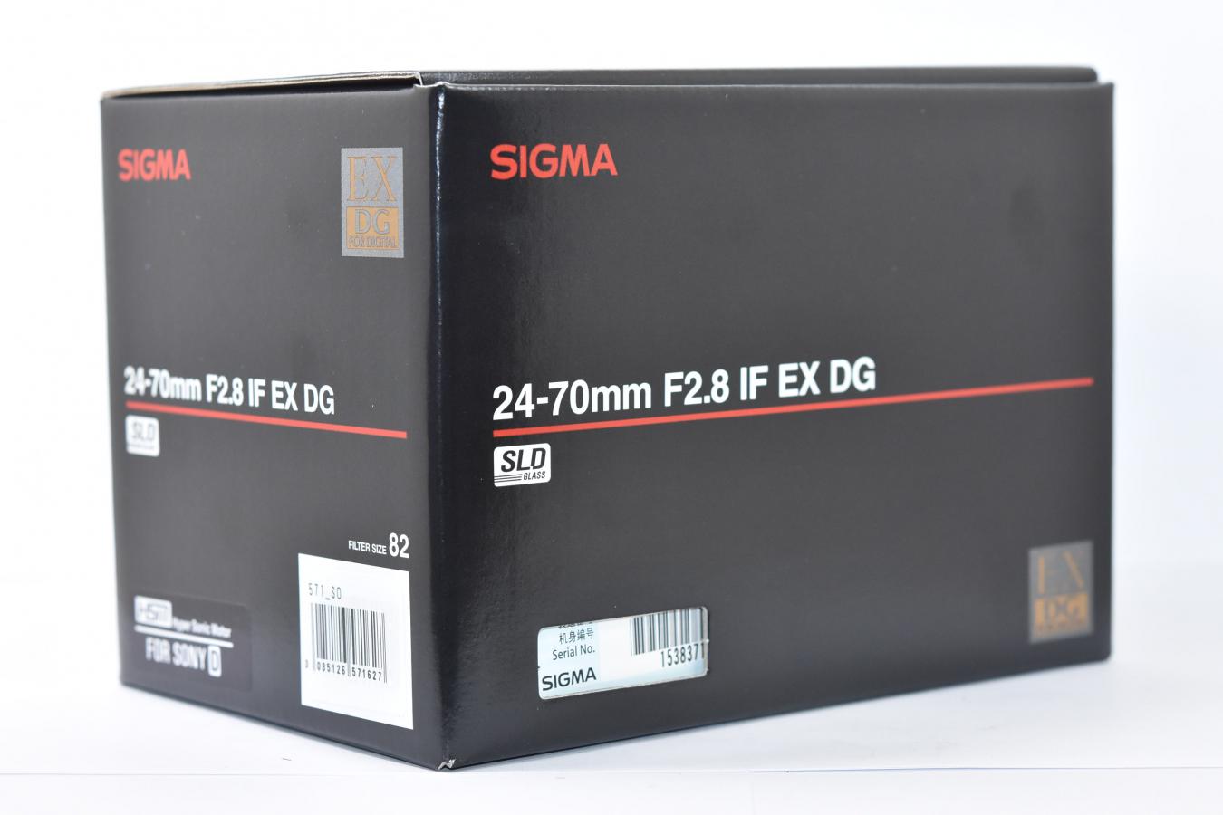 【新品未使用】 SIGMA 24-70mm F2.8 IF EX DG HSM 【元箱付一式 SONY Aマウントレンズ】
